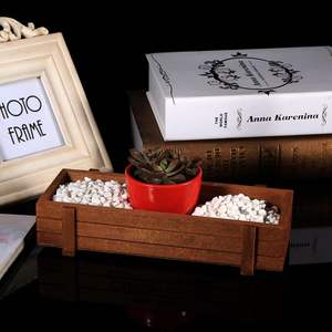 Boîte à fleurs en bois Boîte à fleurs en bois Boîte en bois rectangulaire pour jardinières potagères <span class=keywords><strong>terrasse</strong></span> ou fenêtre de jardin extérieur - Product Image 5