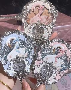 Flower Knows Makeup <strong>Mirror</strong> Swan Ballet Moonlight Mermaid Handheld <strong>Mirror</strong> White Blue Pink Strawberry <strong>Rococo</strong> <strong>Mirror</strong> - Product Image 2