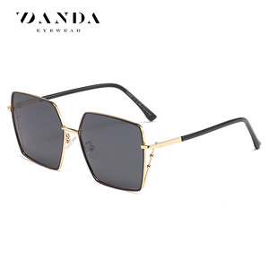 Danda Oversized <b>Square</b> Sunglasses <b>Gold</b> <b>Frame</b> TAC Lens UV400 Protection Women Fashion Eyewear - Product Image 5
