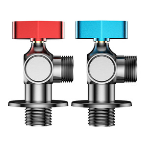 วาล์วปรับมุมไหลสูงแบบเกลียวนอก ผลิตจากทองแดง สำหรับน้ำร้อนน้ำเย็น - Product Image 1