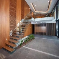 Escalier à double face avec poutres latérales, durable, design pour salon, couleur au choix