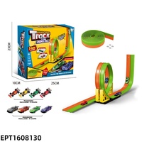 Circuit de course flexible ultra-long EPT 4-6M, ensemble de rails de slot car DIY, jeu de course acrobatique pliable avec voitures métalliques à rétrofriction pour garçons