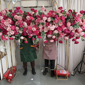 IFG厂家直销8英尺紫红色粉色花朵流道，用于婚礼背景拱门装饰 - Product Image 1