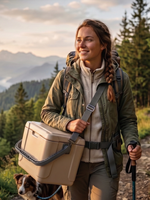 Réfrigérateur portable 20QT pour voiture, glacière de pique-nique extérieure, boîte de rangement alimentaire, glacière en plastique pour 30 canettes de cola
