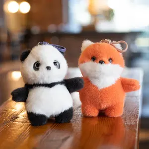 Каваи пушистая и пушистая панда Лиса плюшевые игрушки на заказ мягкие животные