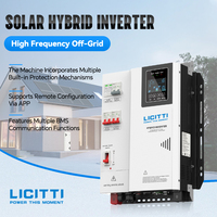 Convertisseur et redresseur Licitti DC AC solaire hybride 12V 24V 48V haute efficacité pour les systèmes connectés au réseau