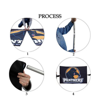 Bannière publicitaire personnalisée en polyester imprimé pour stade de rugby, grand format, double panneau, pour bord de terrain de sport extérieur, avec logo