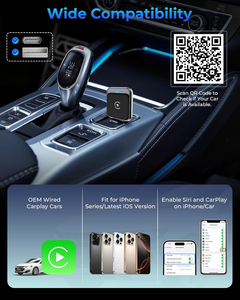 CP029-3 Ultra-Compact Wireless CarPlay Bluetooth Receiver with 3.5mm AUX Output for Older <strong>Car</strong> Stereo Systems - Product Image 3