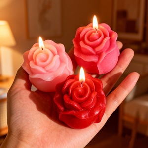 Rose Shaped <b>Candle</b> <b>Mold</b> Silicone For DIY <b>Candle</b> Making Valentine'S Day Decor Customizable Floral Cake Decoration <b>Mold</b> - Product Image 4