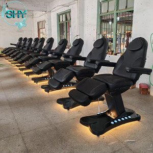 Cama de Masaje para Salón de Uñas, Extensión de Pestañas Curvada, Eléctrica, con 3 o 4 Motores, Cama Facial para Belleza y Pestañas con Control de Pie, <span class=keywords><strong>la</strong></span> Más Popular - Product Image 5