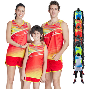 ชุดกีฬาพิมพ์ลายไล่ระดับสีที่มีเอฟเฟกต์ซับในที่ยืดหยุ่นได้และอ่อนนุ่มเหมาะสำหรับนักวิ่งในแทร็คอีเวนต์ประสิทธิภาพสูง - Product Image 1