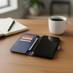 Custodia a libro magnetica DAM per iPhone 11 Pro con supporto e protezione portafoglio - Product Image 1