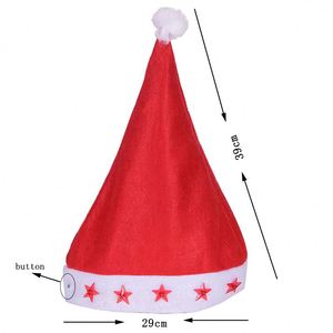 Chapeau de Noël pour adulte rouge et blanc en non-tissé haut de gamme, modèle 2026, très populaire - Product Image 3