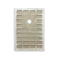 Meuble de salle de bain Milano Koricini Durable 100x70 cm en résine effet pierre blanche, design minimaliste, assemblage angulaire, fabriqué en Italie