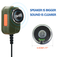 Mikrofon Speaker Genggam ABBREE AR 152 Dual PTT Kenwood 2 Pin Clear untuk Radio Dua Arah UV 5R UV 21 Pro BAOFENG QUANSHENG