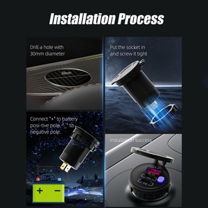 Cargador USB para Motocicleta Modificado, Tres Puertos QC3.0 USB USB C, Fácil Instalación, Seguro - Product Image 3