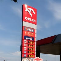 Pantalla LED AUTODISP de Gran Tamaño (36''-48'') de 7 Segmentos Rojo/Verde 8.889/10 con Protección IP65, Alto Brillo y 3 Años de Garantía para Gasolineras