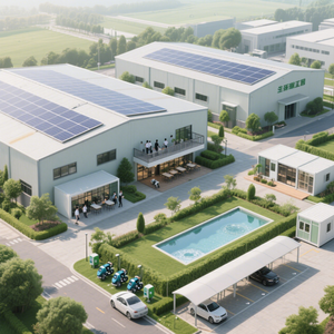 Nhà xưởng khung thép cho sản xuất thiết bị nhà bếp-Trường học và bệnh viện sử dụng thiết kế tùy chỉnh thép mạ kẽm - Product Image 2