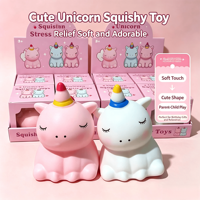Jouet anti-stress licorne le plus vendu en TPR à rebond lent, motif fruit de dessin animé, jouet sensoriel à presser pour décoration de bureau