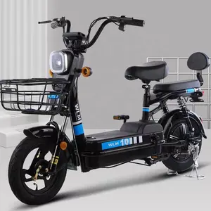 थोक दो सीटें परिवार कार्गो ई-बाइक 12-आह बैटरी संतुलन बिजली के शहर बाइक तह इलेक्ट्रिक साइकिल