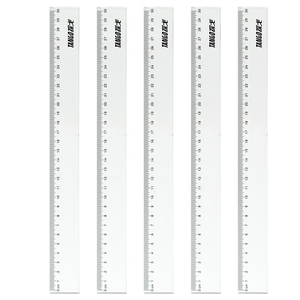 Bền 20Cm Thẳng Cai Trị Nhựa Cai Trị Cho Bản Vẽ Và Đo 5 Bộ Phổ Trong Suốt - Product Image 1
