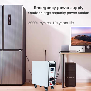 Station d'alimentation portable 300-2000W avec batterie au lithium-ion LiFePO4, démarreur de batterie externe, types de prises EU, US, UK, AU - Product Image 4