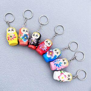 Nouvelles poupées Matryoshka en bois, porte-clés, jouets en bois Matryoshka russes, pendentif, poupée russe traditionnelle, souvenir - Product Image 5
