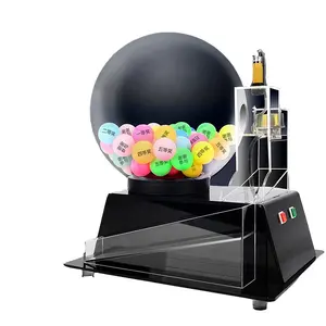 آلة اليانصيب 100 الكرة Suppliers-قفص لعبة البنغو الكهربائي مع 100 كرات لاكى بصندوق اليانصيب, لعبة البنغو الكهربائية