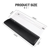Tapis de souris de jeu en mousse à mémoire de forme souple noire à quatre côtés avec repose-poignet, tapis de bureau antidérapant pour usage au bureau et à domicile, en stock