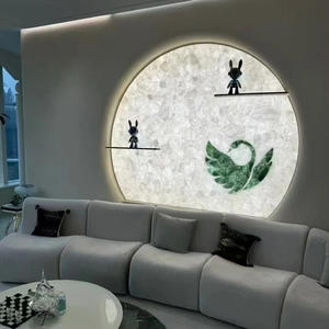 Cristallo bianco naturale <span class=keywords><strong>onice</strong></span> traslucido alabastro <span class=keywords><strong>pietra</strong></span> per cucina isola casa Bar bagno & Villa - Product Image 6