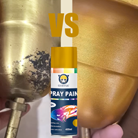 GORVIA P401G 400ml # Peinture aérosol chromée pour voiture à séchage rapide 35 Golden