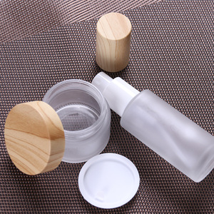 Contenants cosmétiques givrés <span class=keywords><strong>de</strong></span> haute qualité, flacon en verre pour lotion liquide, <span class=keywords><strong>essence</strong></span> pour la peau, vaporisateur à pompe, pot pour crème pour les yeux avec bouchons à grains - Product Image 3