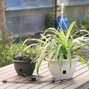 Macetas Colgantes para Plantas de Exterior, Colgador de Plantas de 10 Pulgadas para Interiores con Orificios, Cesta Colgante, Maceta, Perfecta para el Hogar - Product Image 1