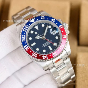 Reloj Mecánico Automático Luminoso para Hombre, Serie Laojia Greenwich <span class=keywords><strong>Cola</strong></span> Ring Pepsi Ring, Resistente al Agua, para Buceo - Product Image 2