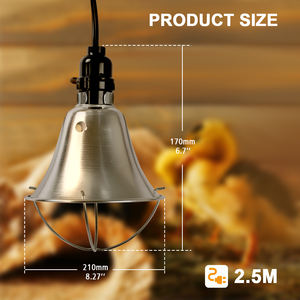 Lámpara para reptiles, lámpara de calor infrarroja para reptiles de cúpula profunda de 7 pulgadas para Tortuga, dragón barbudo, lagartos, serpiente - Product Image 2