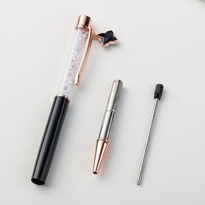 Bulk Cheapest Manufacturers Crystal Metal Ballpoint <b>Pen</b> With Four-Leaf Clover Pendant Custom Logo for Gift - Product Image 4