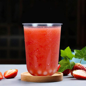 Vasos <span class=keywords><strong>de</strong></span> Plástico Desechables <span class=keywords><strong>de</strong></span> PP en Forma <span class=keywords><strong>de</strong></span> U con Tapas para Té, Bebidas Frías y Café - Product Image 2