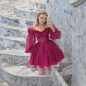 Vestido de Verano Popular Estilo Princesa Hada con Lentejuelas, Ilusión de Cintura Imperio, Tirantes Finos, Largo hasta la Rodilla, de Gasa, para Playa y Eventos Diarios - Product Image 3