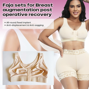 Ensemble deux pièces gainant : <span class=keywords><strong>short</strong></span> et soutien-gorge invisibles, Fajas Colombianas Moldeadora, <span class=keywords><strong>gaine</strong></span> amincissante, post-opératoire, vêtement de compression - Product Image 3