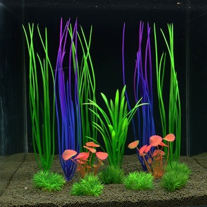 R7 Colorido Pecera <span class=keywords><strong>Artificial</strong></span> Decoraciones Acuario Paisaje Vividly Decor Plastic Plants Set Acuario Plantas - Product Image 5