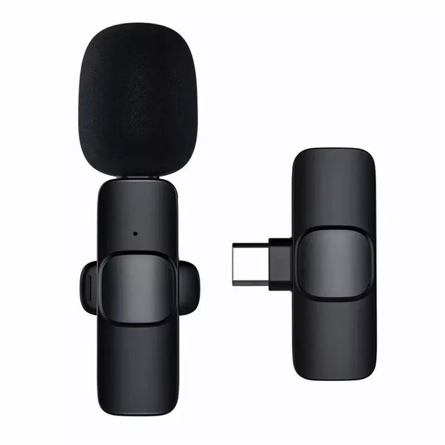 Wireless Lavalier Microphone Lapel Clip on Microphone Mic for Mobile Phone Vlog Live Stream Audio Live Vloggers Video Recording
