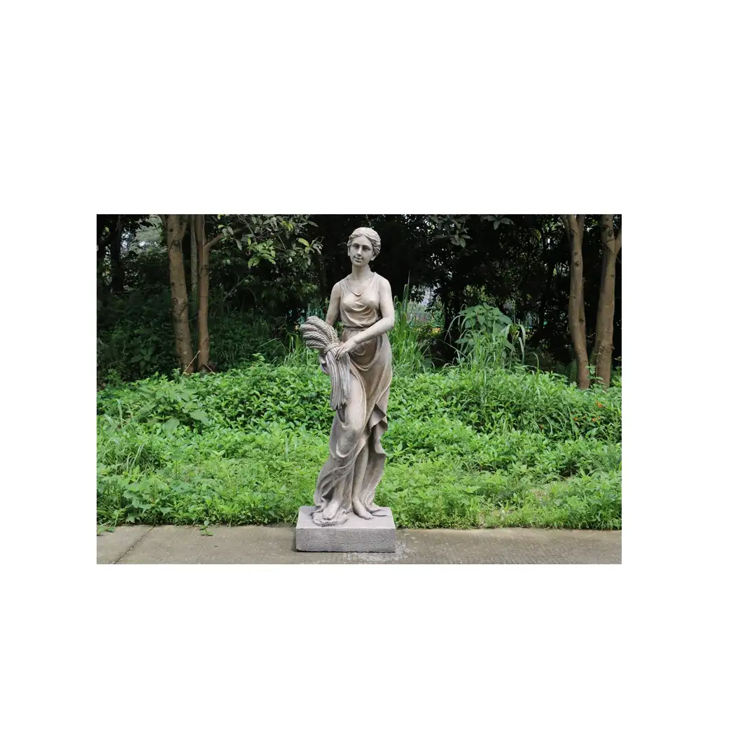 Guaranteed quality proper price garden backyard concrete lady statue stone religious statues