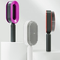Brosse à cheveux 3D à airbag central One-Key Clean Hair Loss Brosses à cheveux pour femmes Peigne de massage du cuir chevelu Brosse à cheveux autonettoyante