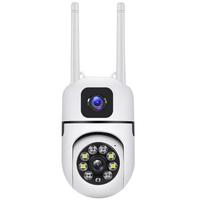Kamera Keamanan Wifi Ip A7 Pro Dual Lens Ptz Dual Screen Audio Cctv Penglihatan Malam Video Nirkabel