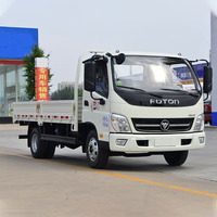 Camions à plat Fonton Aoling à faible coût 4X2 2.5T 146HP 180mm cadre droit 700 arrière double pneus Transport camions de fret légers