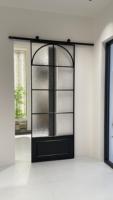 Puertas Corredizas de Aluminio Premium Estilo Granero Francés para Hotel, Restaurante, Villa, Cocina, Baño - Puertas Interiores Comerciales Resistentes al Agua