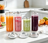 Boîtes en plastique PET pour jus de fruits de 250 ml, 330 ml, 500 ml, 650 ml, 720 ml avec couvercles faciles à ouvrir