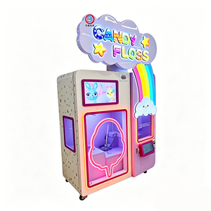 New Commercial Digital Automatic Cotton <b>Candy</b> Vending Machine <b>Rainbow</b> Design <b>Candy</b> Floss Maker with Touch Screen - Product Image 4