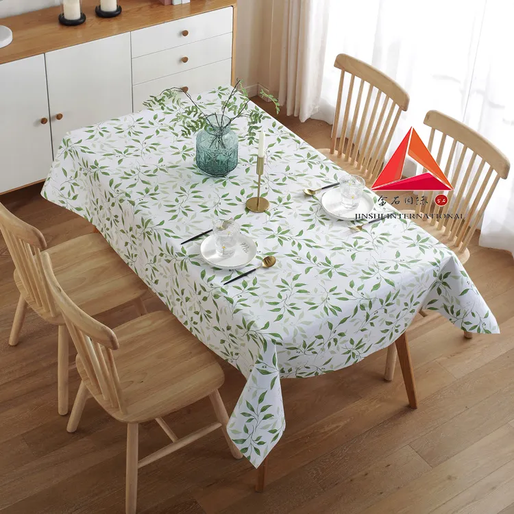 JINSHI 2024 โต๊ะพลาสติกขายส่งตารางฝาครอบพลาสติกไวนิลพลาสติกผ้าปูโต๊ะพีวีซีพิมพ์ผ้าปูโต๊ะพีวีซี