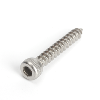 Tornillo autorroscante de cabeza cilíndrica de cabeza moleteada Allen de acero inoxidable